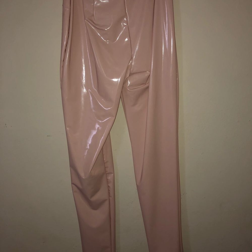 Latex pants shear top